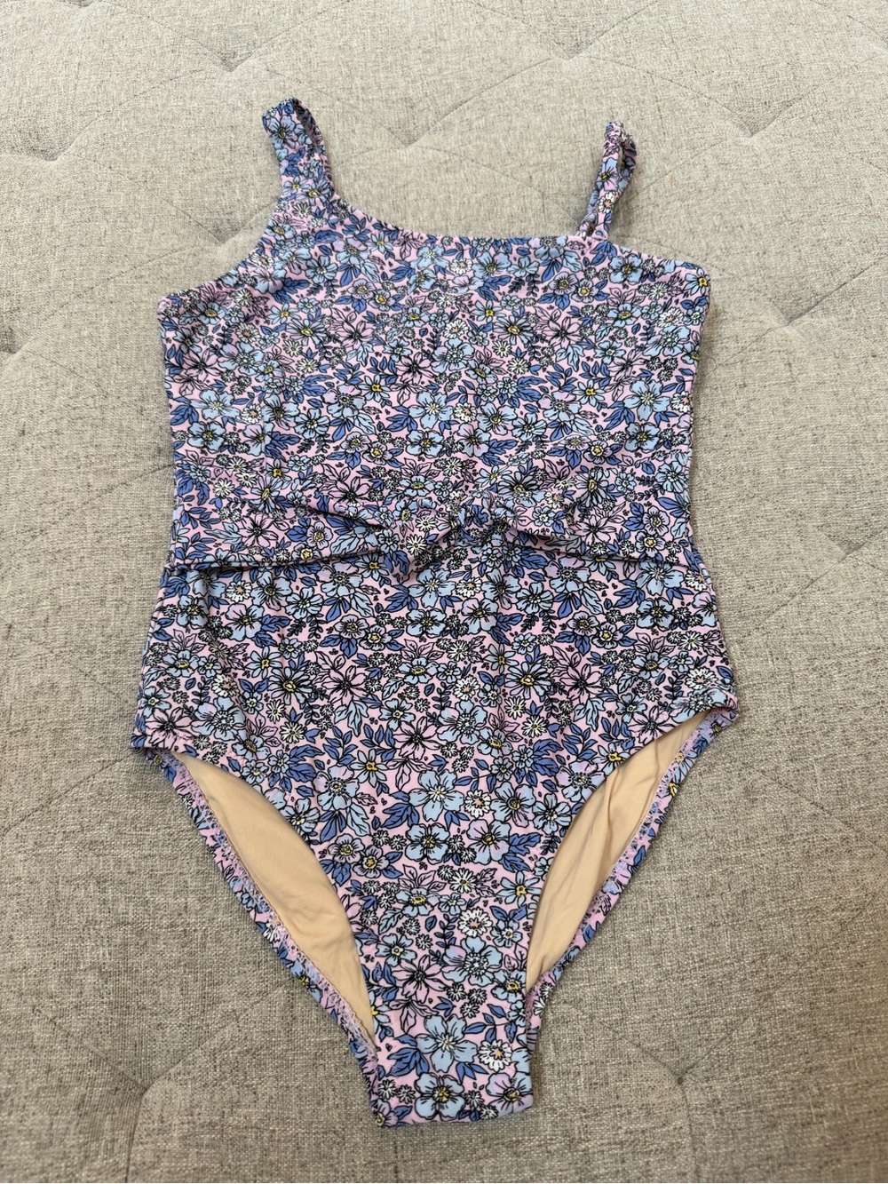 EUC SHADE CRITTERS BLUE BLOSSOM DITSY FLORAL ONE PIECE BATHING SUIT size 8